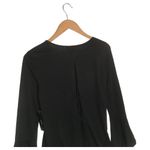 Lulus New Top Womens XS Let It Be Me Open Back Tie Long Bell Sleeve Top Black Photo 9