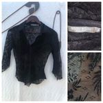 Bisou Bisou ‎ Sheer Black Lace Shirt Photo 1
