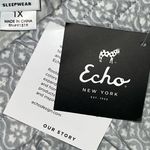 Echo Sleepwear NWT Size 1X Gray & White Printed Jogger Lounge Pajama Pants Photo 2