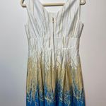 Marvin Richards  Women's Size 6 White Blue Sleeveless Mini Dress Pockets Photo 3