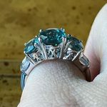 Teal Color Changing Fluorite Sterling Silver Ring Size 5 Photo 2