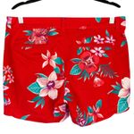 Old Navy  Floral Everyday Shorts‎ Red Tropical Print Casual Size 10 Photo 4