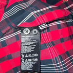 Tommy Hilfiger Red Navy Plaid Shirt mini collar Longsleeve cotton dress belt S Photo 3