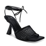 Marc Fisher Dallyn Ankle Tie Strap Sandal Heel Square Toe Black Size 6.5 New Photo 2