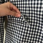 NWT FAVORITE DAUGHTER Gingham Navy Collared Relaxed Single Breasted Blazer XS Blue Photo 5