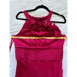 Le chateau  Raspberry Floral Appliqué Halter Dress Photo 8