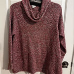 Pure J. Jill Wool Blend Cowl Sweater Oversized Marled Burgundy Red Size XL Photo 0