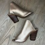 joe's jeans  Honor Open Toe Mule Leather Heels Metallic Rose Gold Women’s 7.5 Photo 7