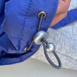 E02 Vintage Blue Reversible Zip Up Windbreaker Hoodie Jacket Photo 7