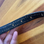 Justin Boots Justin black top grain cowhide heart buckle belt size 28 Photo 3