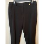 Anne Klein Womens Straight Leg Black Dress Pants Sz 8 Gold Lion Buttons Trousers Photo 4