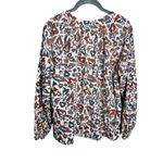 Faherty Odette Blouse Size XS Linen Blend Ginger Maplewood Floral Photo 6