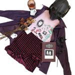 Bill Blass Vtg 90s jeans purple button down long sleeve top Photo 5