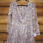 Mac Duggal 20402 Womens EMBELLISHED WRAP OVER ILLUSION LONG SLEEVE A LINE GOWN Photo 7