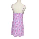 BP  Nordstrom Womens Cowl Neck Mesh Mini Dress Size M In Purple Pink Photo Floral Photo 6