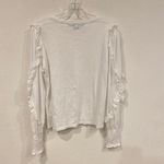 Veronica Beard Osage Ruffle Top Women's Size Medium White Photo 4