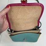 Vera Pelle Leather Crossbody Bag Saddle Bag Italian Leather Small Purse Travel Purple Photo 10