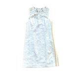 Lilly Pulitzer Mila White Corded Floral Lace Gold Side Lace Dress Retail $228 Photo 4