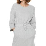 Popsugar Gray Cotton Blend Mini Dress Drawstring Waist Stretchy Casual Lounge M Photo 0