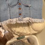 Venus Light Blue Denim Crop Top Photo 5