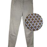 H&M  Yellow Diamond Print Cropped Capri Trousers / Pants Photo 0