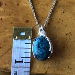 Natural Shadowkite Sterling Silver Stainless Steel Pendant Necklace Photo 2