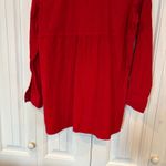 J.Jill Red Corduroy Button Up Shirt Size Small Photo 4