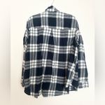 Wrangler  Rancher Womens Flannel Shirt Button Up Blue Plaid Cotton Long Sleeve Photo 2