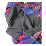 Diane Freis Vintage 80s‎ Blouse Colorful Floral Abstract Tunic Top Size M Artsy Green Size M Photo 9