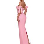 Boutique Pink and Pearl Maxi Dress  Photo 3