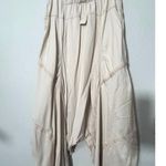 Free People NEW  Head Start Harem Pants Cashmere Beige Small Oversized Tulip Hem Photo 4