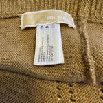 Michael Kors Gold Metallic Wool Blend Infinity Scarf, One Size Photo 3