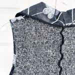 Sioni Studio Sleeveless Floral Embroidered Knitted Long Sweater Vest Cardigan Gray Size M Photo 6