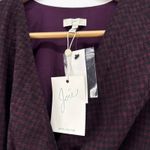 Joie NEW NWT ‎ Marcel Blackberry Houndstooth Tiered Long Sleeve Wrap Dress Small Photo 8