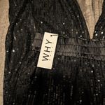 WHY Dress Black Sequin Joggers NWT New Years Eve Party Pants Small Sparkle Photo 7