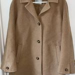 Brown Long Button Up Jacket Size 6 Photo 0