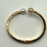NEW REAL SIMPLE fashion gold bracelet with a pearl and mesh ball at each… Photo 3