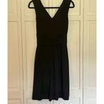 Lilla P black jersey ruched waist sleeveless faux wrap dress M Size M Photo 3