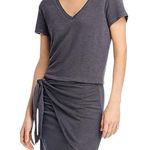 Monrow Women’s Size S Gray French Terry Tie Front Skirt V Photo 0