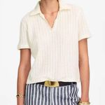 Madewell NWT  Vintage Ivory Crochet-Knit V-Neck Sweater Tee Shirt Size Large Photo 0