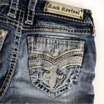 Rock Revival Jeans Sakai Ankle Skinny Rhinestones Stitching Distressed Size 27 Photo 2
