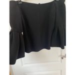 Alexis  Off Shoulder Black Back Full Zip Top: Cardigan Sz M Photo 4