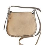 ALLSAINTS Taupe Nubuck Leather Crossbody Bag Photo 0