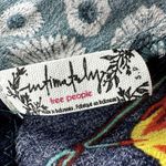 Free People Back To Back Tank Slip Dress Patchwork Boho Floral Blue Combo Small Photo 3