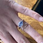 Natural Tanzanite Sterling Silver Ring Size 7.75 Photo 3