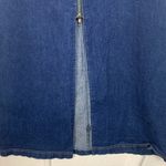 Vintage beware denim skirt zip size large 32 xl zipper y2k 90s open front jean Blue Photo 3