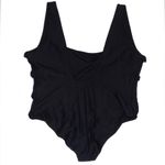 J.Crew  Black Textured Scoop-neck One Piece Swimsuit Plus Size 24 NWT Photo 4