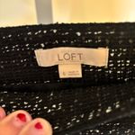 Loft  NWT Women's Raw Edge Fringe Black Tweed Mini Skirt Size 6 Photo 4
