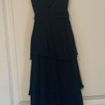 Mustard Seed NWT Smocked Tiered Ruffle Black Dress Size L Casual Photo 4