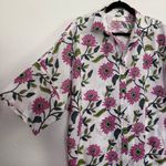 Bindu Floral Casey Blouse in Gerbera Magenta XS White Photo 3